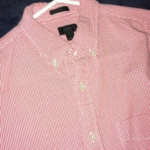 JCrew Button Up Shirt Red Plaid Casual